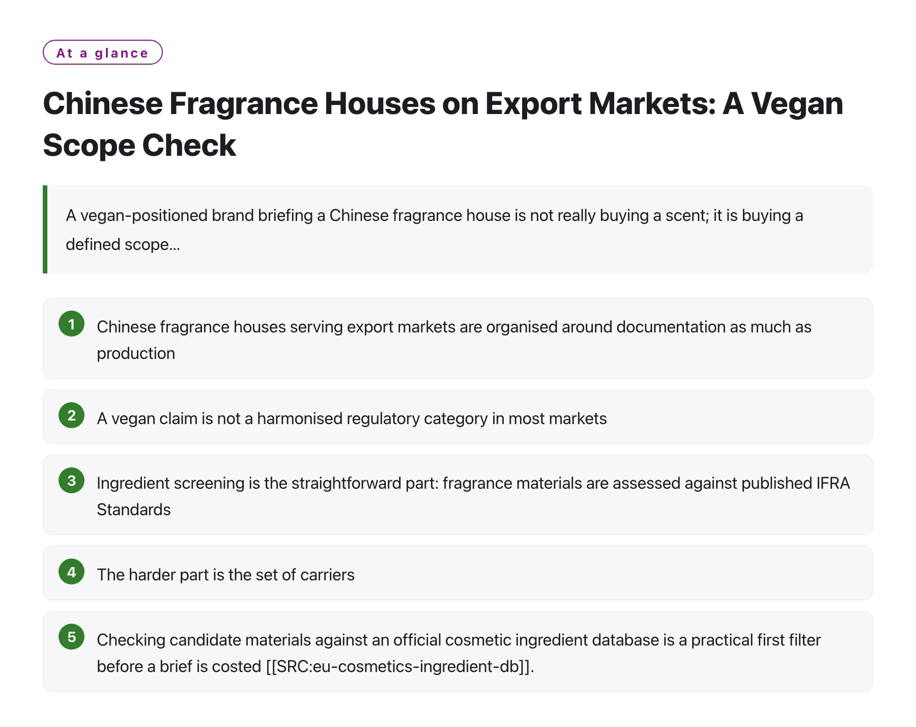 Chinese Fragrance Houses on Export Markets: A Vegan Scope Check——全文要点速览